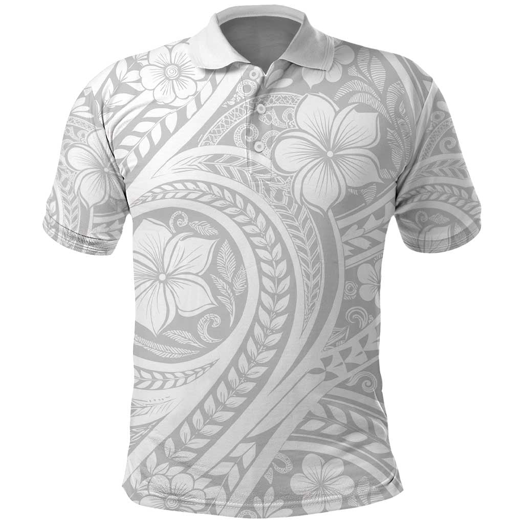 Lotu Tamaiti Samoan Polynesian Tribal Polo Shirt LT9 White - Polynesian Pride