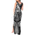 Polynesia Tank Maxi Dress Whale Tale and Polynesian Sunset Plumeria Black LT9 - Polynesian Pride