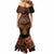 Polynesia Mermaid Dress Whale Tale and Polynesian Sunset Plumeria Gold LT9 - Polynesian Pride