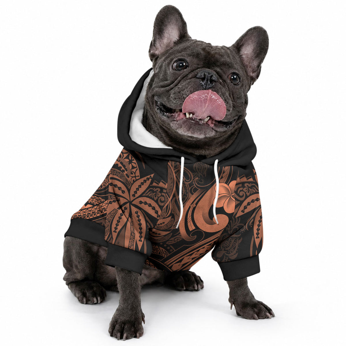 Whale Tale and Polynesian Sunset Plumeria Gold Pet Hoodie LT9 - Polynesian Pride