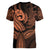 Polynesia Women V Neck T Shirt Whale Tale and Polynesian Sunset Plumeria Gold LT9 - Polynesian Pride
