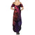 Polynesia Summer Maxi Dress Whale Tale and Polynesian Sunset Plumeria Pink LT9 - Polynesian Pride