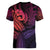 Polynesia Women V Neck T Shirt Whale Tale and Polynesian Sunset Plumeria Pink LT9 - Polynesian Pride