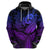 Polynesia Hoodie Whale Tale and Polynesian Sunset Plumeria Purple LT9 - Polynesian Pride