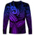 Polynesia Long Sleeve Shirt Whale Tale and Polynesian Sunset Plumeria Purple LT9 - Polynesian Pride