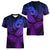 Polynesia Women V Neck T Shirt Whale Tale and Polynesian Sunset Plumeria Purple LT9 - Polynesian Pride