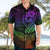 Polynesia Hawaiian Shirt Whale Tale and Polynesian Sunset Plumeria Rainbow LT9 - Polynesian Pride