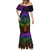 Polynesia Mermaid Dress Whale Tale and Polynesian Sunset Plumeria Rainbow LT9 - Polynesian Pride