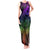 Polynesia Tank Maxi Dress Whale Tale and Polynesian Sunset Plumeria Rainbow LT9 Women Rainbow - Polynesian Pride