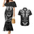 FSM Chuuk States Couples Matching Mermaid Dress and Hawaiian Shirt Micronesia Vintage Polynesian Tribal Black Version LT9 Black - Polynesian Pride