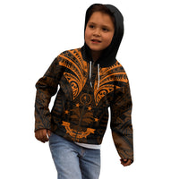 FSM Chuuk States Kid Hoodie Micronesia Vintage Polynesian Tribal Gold Version LT9 - Polynesian Pride