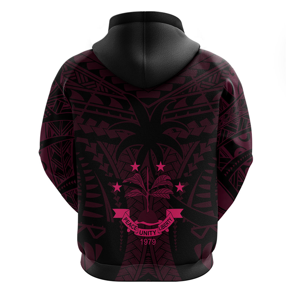 FSM Chuuk States Hoodie Micronesia Vintage Polynesian Tribal Pink Version LT9 - Polynesian Pride