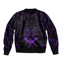 FSM Chuuk States Bomber Jacket Micronesia Vintage Polynesian Tribal Purple Version LT9 - Polynesian Pride