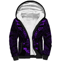 FSM Chuuk States Sherpa Hoodie Micronesia Vintage Polynesian Tribal Purple Version LT9 Unisex Purple - Polynesian Pride