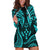 FSM Kosrae States Hoodie Dress Micronesia Vintage Polynesian Tribal Aqua Version LT9 Aqua - Polynesian Pride