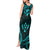 FSM Kosrae States Tank Maxi Dress Micronesia Vintage Polynesian Tribal Aqua Version LT9 - Polynesian Pride