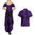 FSM Kosrae States Couples Matching Summer Maxi Dress and Hawaiian Shirt Micronesia Vintage Polynesian Tribal Purple Version LT9 - Polynesian Pride