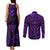 FSM Kosrae States Couples Matching Tank Maxi Dress and Long Sleeve Button Shirts Micronesia Vintage Polynesian Tribal Purple Version LT9 - Polynesian Pride