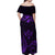 FSM Kosrae States Off Shoulder Maxi Dress Micronesia Vintage Polynesian Tribal Purple Version LT9 - Polynesian Pride