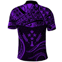 FSM Kosrae States Polo Shirt Micronesia Vintage Polynesian Tribal Purple Version LT9 - Polynesian Pride