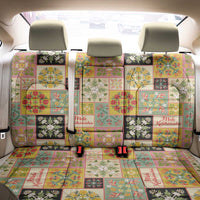 Mele Kalikimaka Hawaii Christmas Back Car Seat Cover Melemele Mama Seamless Floral Motif - Polynesian Pride