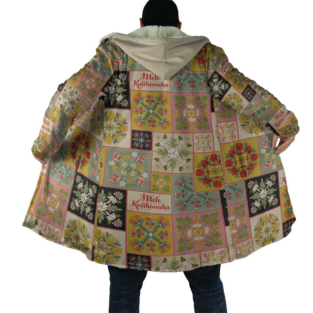 Mele Kalikimaka Hawaii Christmas Cloak Melemele Mama Seamless Floral Motif - Polynesian Pride