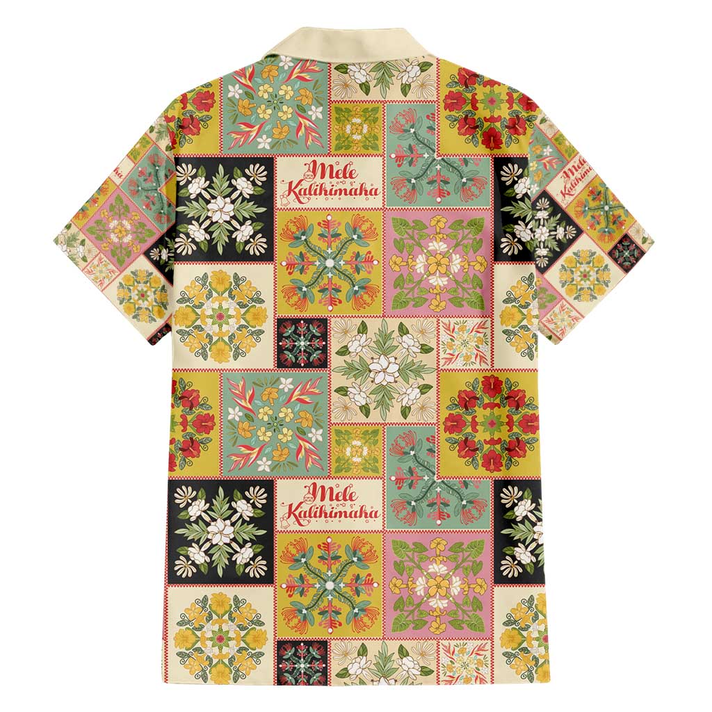 Mele Kalikimaka Hawaii Christmas Family Matching Short Sleeve Bodycon Dress and Hawaiian Shirt Melemele Mama Seamless Floral Motif LT9 - Polynesian Pride