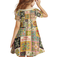 Mele Kalikimaka Hawaii Christmas Family Matching Summer Maxi Dress and Hawaiian Shirt Melemele Mama Seamless Floral Motif - Polynesian Pride