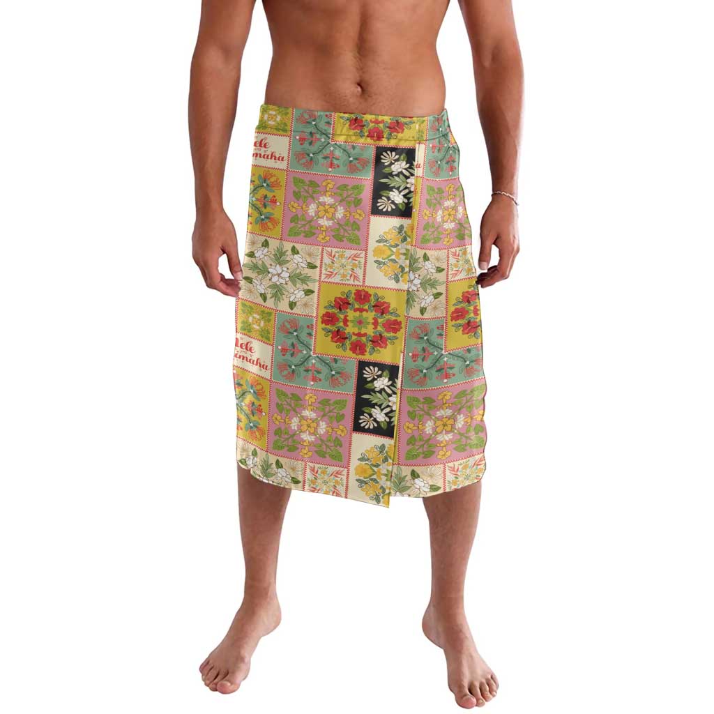 Mele Kalikimaka Hawaii Christmas Lavalava Melemele Mama Seamless Floral Motif - Polynesian Pride