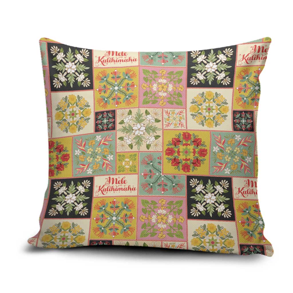 Mele Kalikimaka Hawaii Christmas Pillow Cover Melemele Mama Seamless Floral Motif - Polynesian Pride