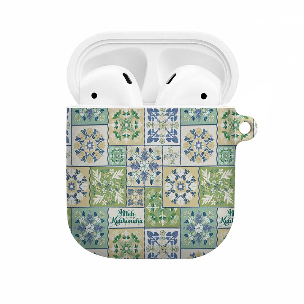 Mele Kalikimaka Hawaii Christmas AirPods Case Omaomao Seamless Floral Motif - Polynesian Pride