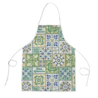 Mele Kalikimaka Hawaii Christmas Apron Omaomao Seamless Floral Motif - Polynesian Pride