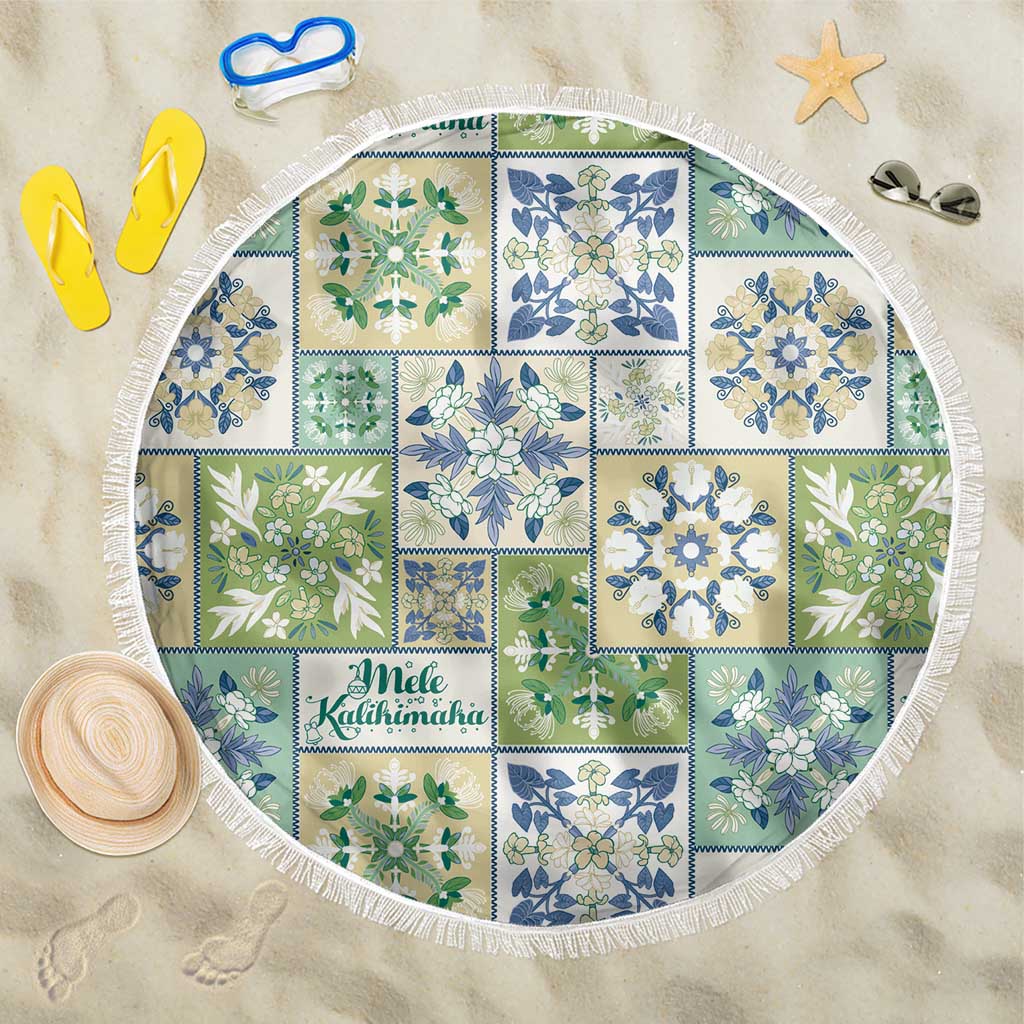 Mele Kalikimaka Hawaii Christmas Beach Blanket Omaomao Seamless Floral Motif - Polynesian Pride