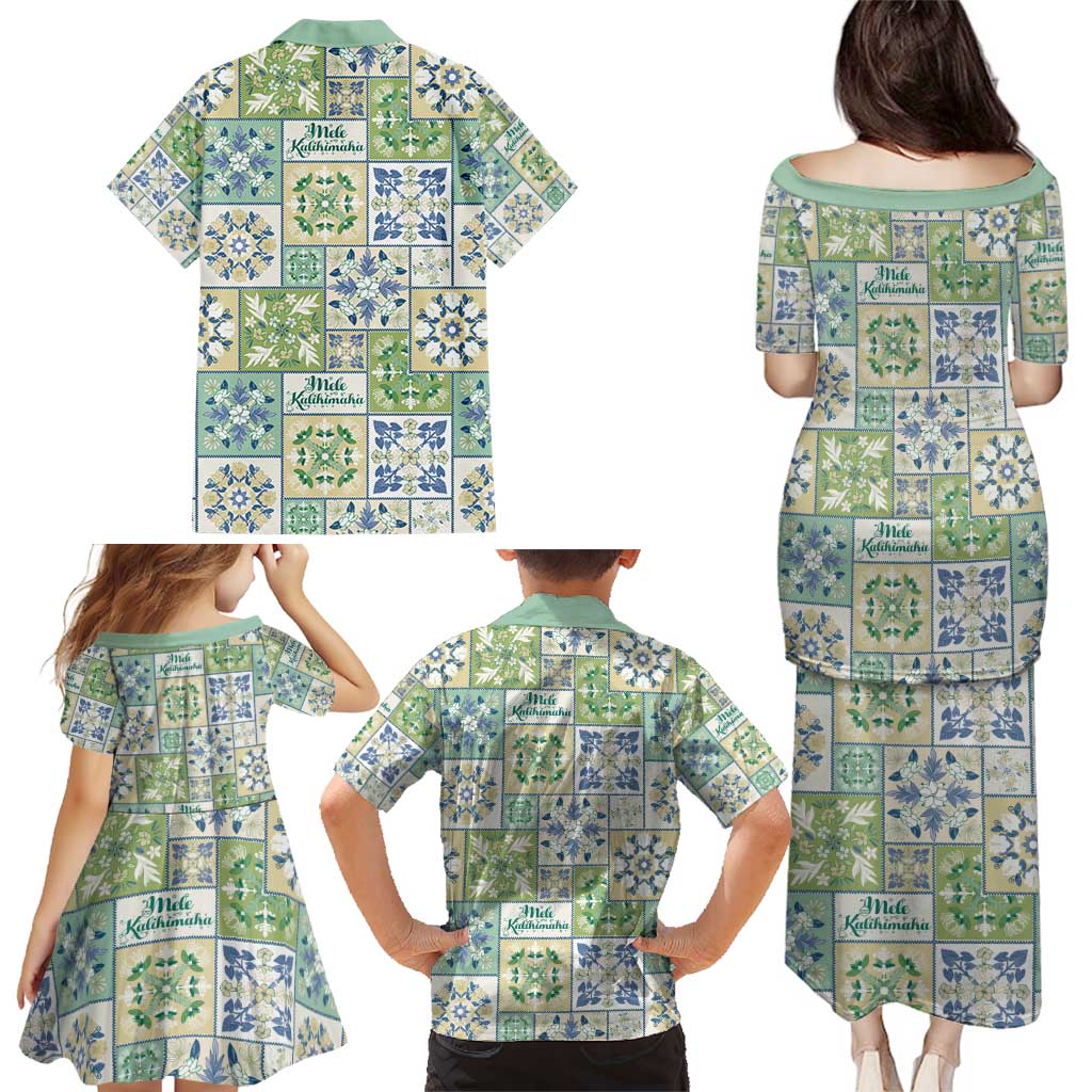 Mele Kalikimaka Hawaii Christmas Family Matching Puletasi and Hawaiian Shirt Omaomao Seamless Floral Motif LT9 - Polynesian Pride