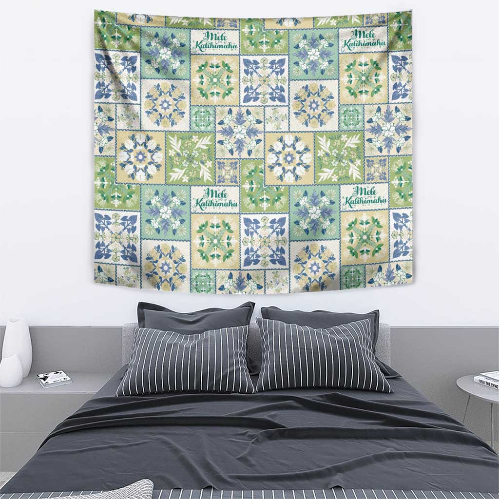 Mele Kalikimaka Hawaii Christmas Tapestry Omaomao Seamless Floral Motif - Polynesian Pride