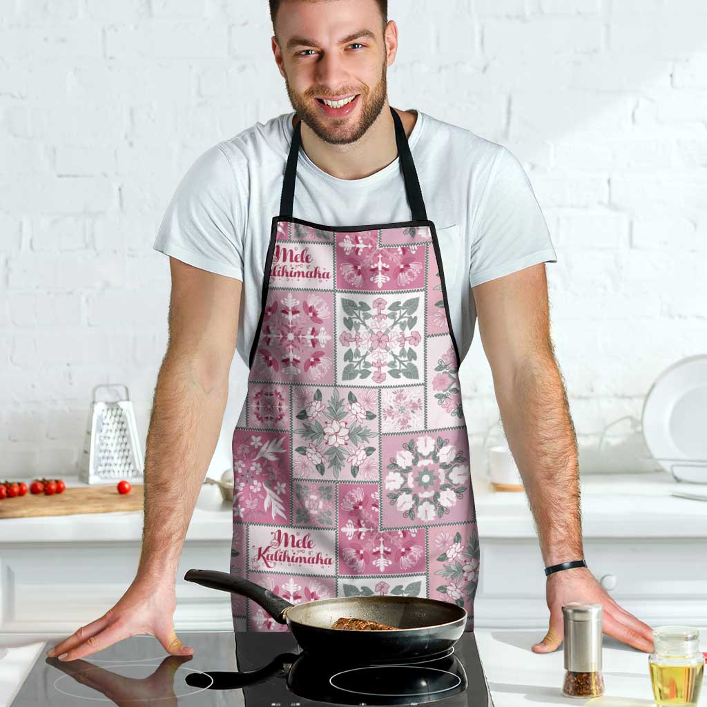 Mele Kalikimaka Hawaii Christmas Apron Akala Seamless Floral Motif - Polynesian Pride