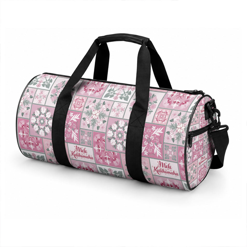Mele Kalikimaka Hawaii Christmas Duffle Bag Akala Seamless Floral Motif LT9 - Polynesian Pride
