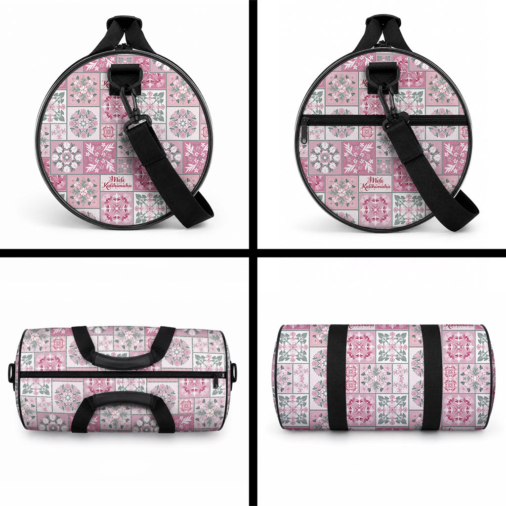 Mele Kalikimaka Hawaii Christmas Duffle Bag Akala Seamless Floral Motif LT9 - Polynesian Pride