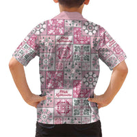 Mele Kalikimaka Hawaii Christmas Kid Hawaiian Shirt Akala Seamless Floral Motif - Polynesian Pride