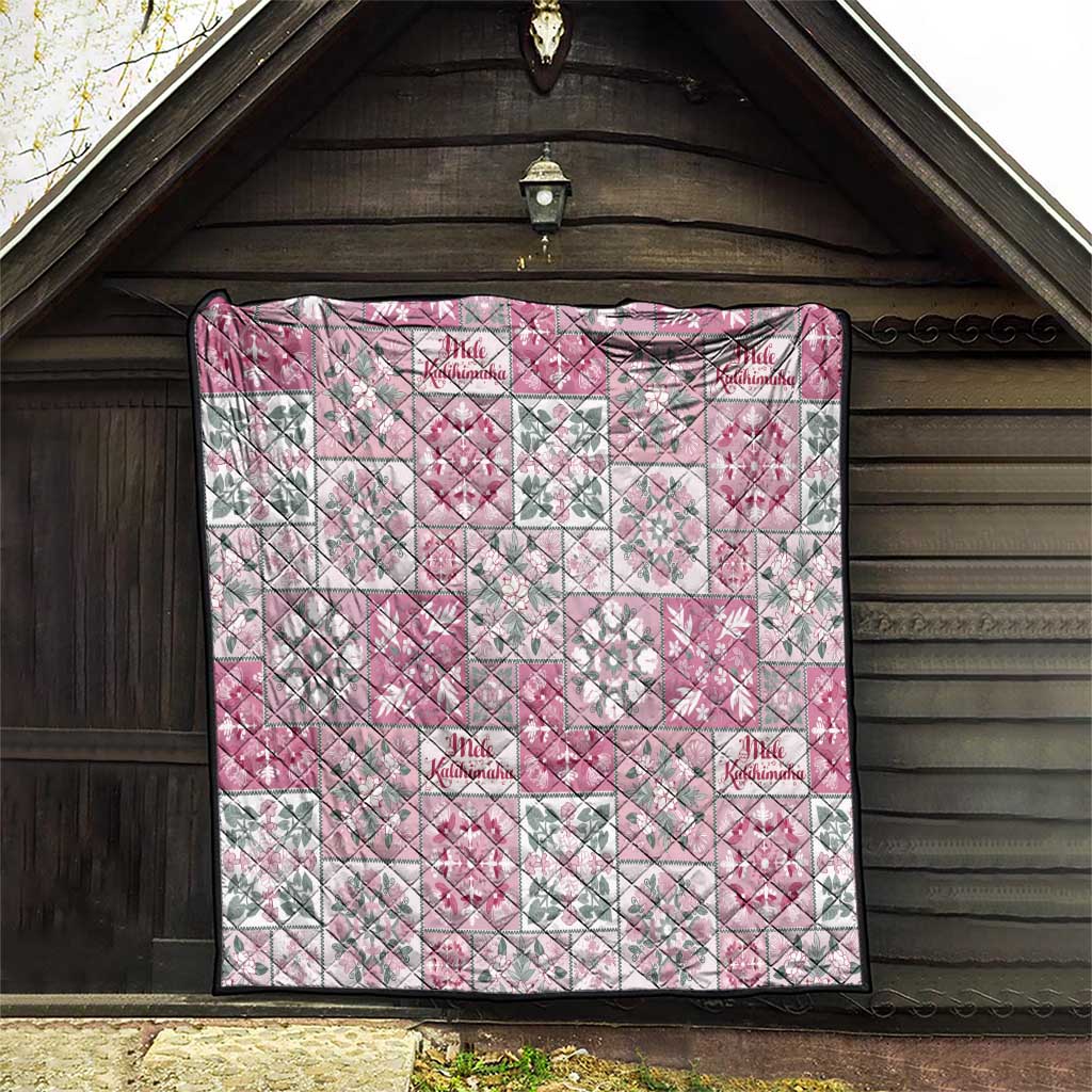 Mele Kalikimaka Hawaii Christmas Quilt Akala Seamless Floral Motif - Polynesian Pride