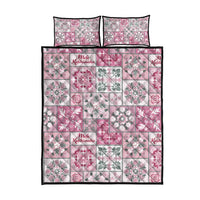 Mele Kalikimaka Hawaii Christmas Quilt Bed Set Akala Seamless Floral Motif - Polynesian Pride