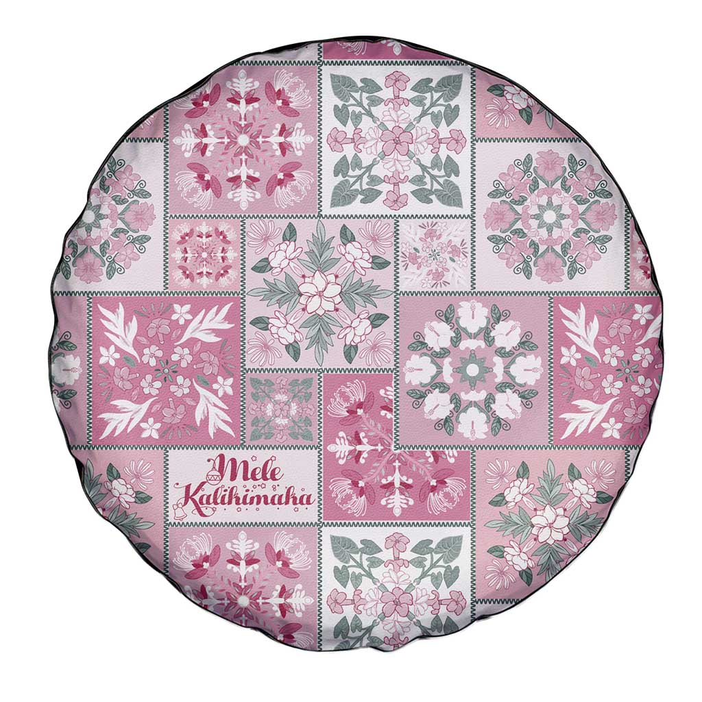 Mele Kalikimaka Hawaii Christmas Spare Tire Cover Akala Seamless Floral Motif - Polynesian Pride