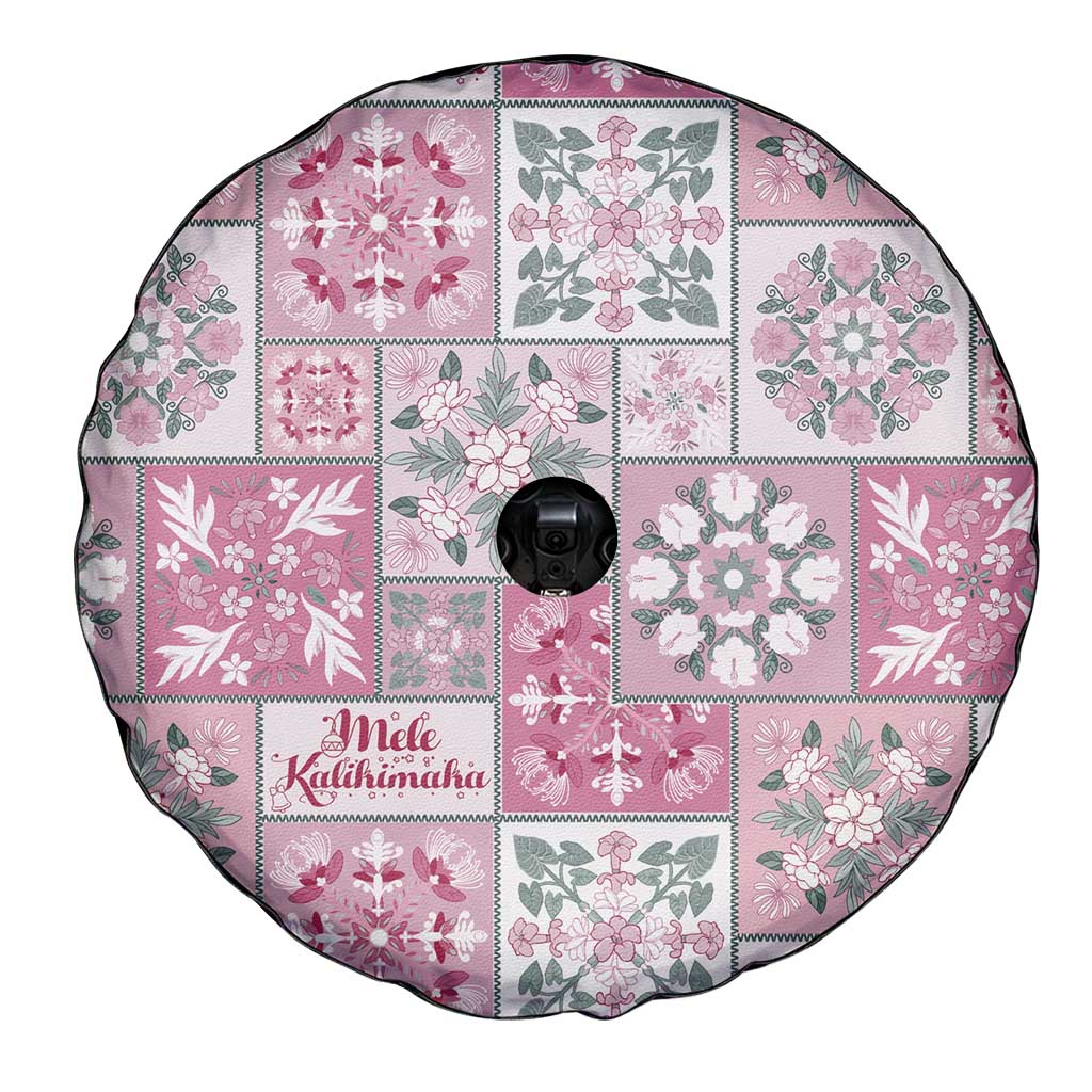 Mele Kalikimaka Hawaii Christmas Spare Tire Cover Akala Seamless Floral Motif - Polynesian Pride