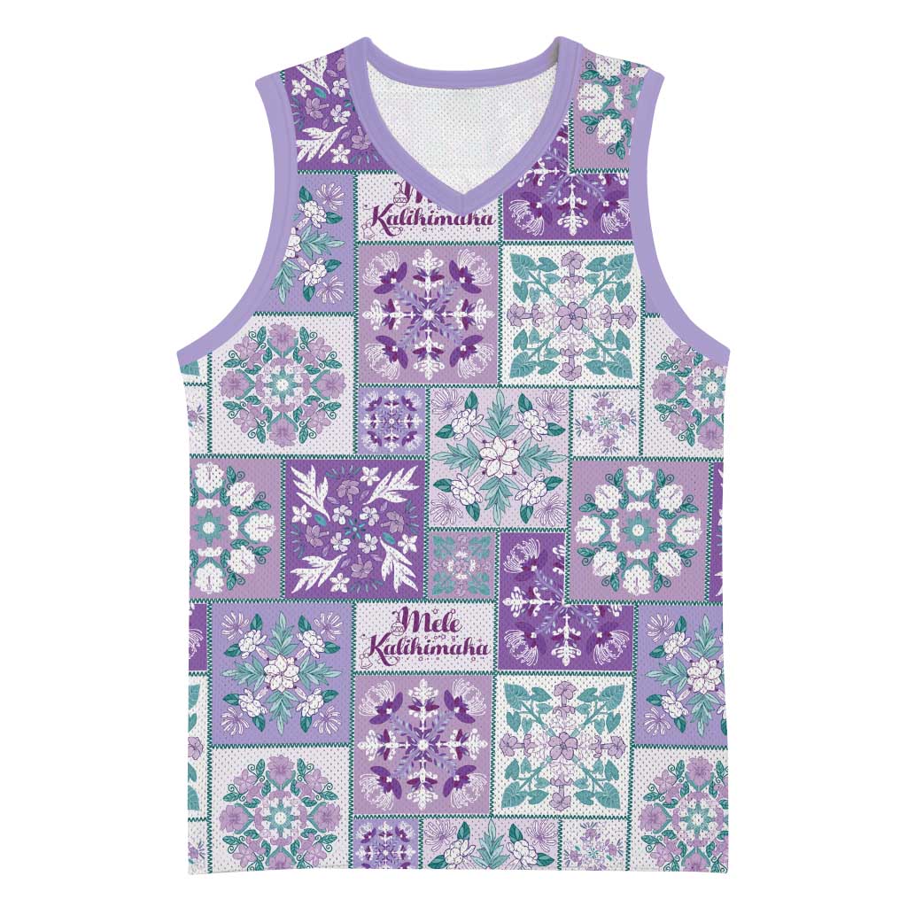 Mele Kalikimaka Hawaii Christmas Basketball Jersey Poni Seamless Floral Motif - Polynesian Pride