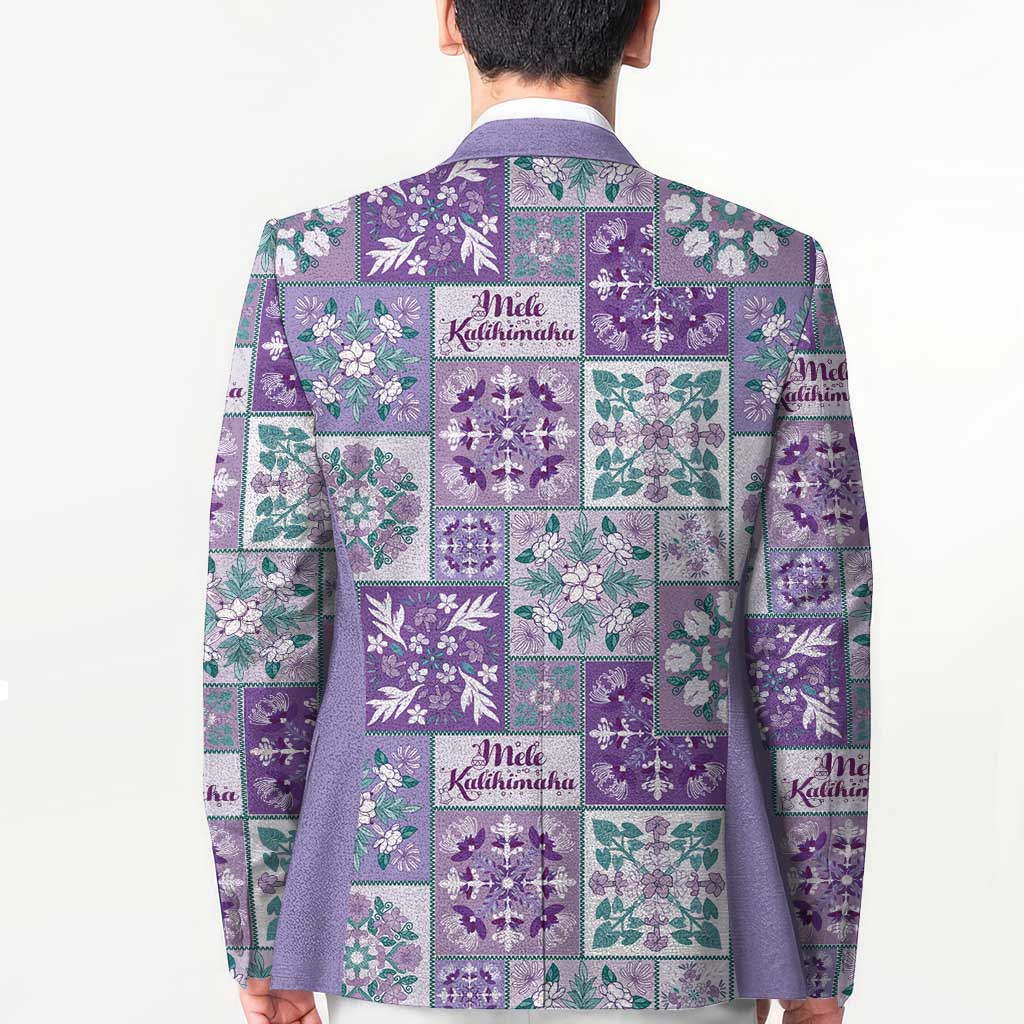 Mele Kalikimaka Hawaii Christmas Blazer Poni Seamless Floral Motif - Polynesian Pride