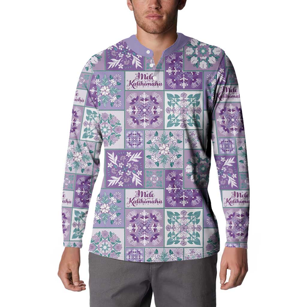 Mele Kalikimaka Hawaii Christmas Button Sweatshirt Poni Seamless Floral Motif - Polynesian Pride