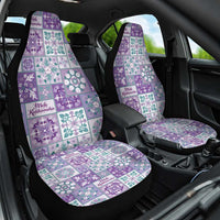 Mele Kalikimaka Hawaii Christmas Car Seat Cover Poni Seamless Floral Motif - Polynesian Pride