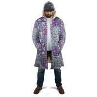 Mele Kalikimaka Hawaii Christmas Cloak Poni Seamless Floral Motif - Polynesian Pride