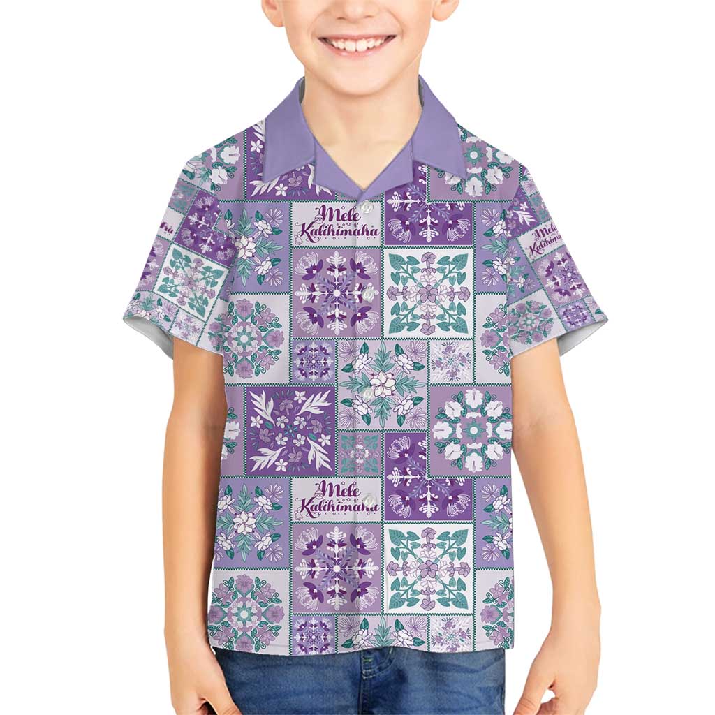 Mele Kalikimaka Hawaii Christmas Family Matching Off Shoulder Short Dress and Hawaiian Shirt Poni Seamless Floral Motif - Polynesian Pride