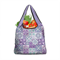 Mele Kalikimaka Hawaii Christmas Grocery Bag Poni Seamless Floral Motif - Polynesian Pride